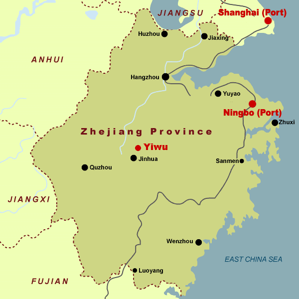 Yiwu location Yiwu location
